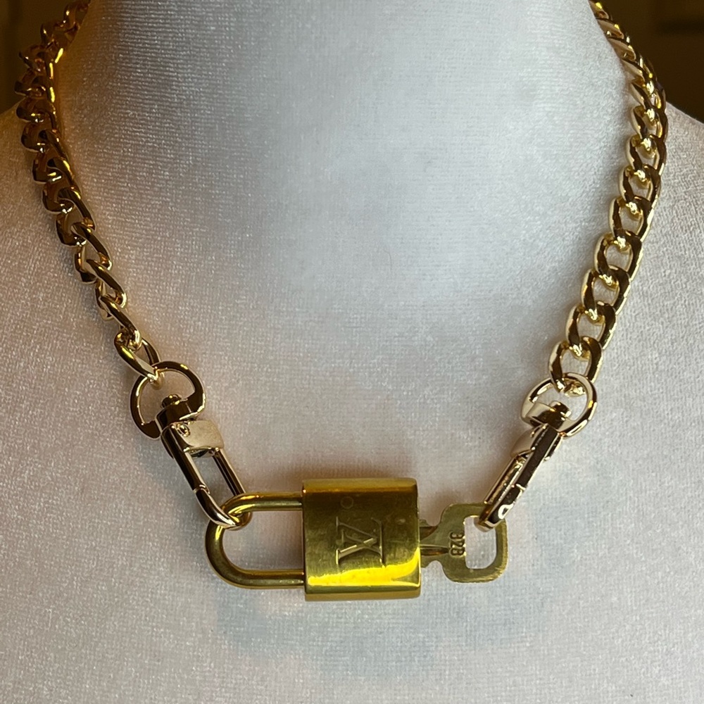 Authentic Louis Vuitton Lock and Key on Chain #323